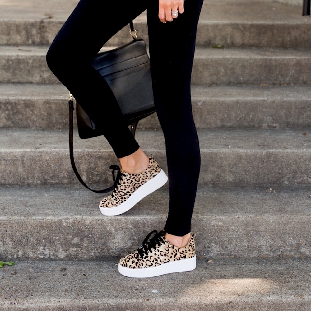 Halogen Leopard Calf Hair Sneakers - NWOT
